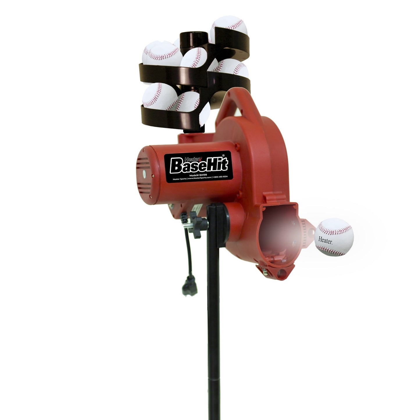 Máquina de Bateo BaseHit PowerAlley con Alimentador de 12 Pelotas