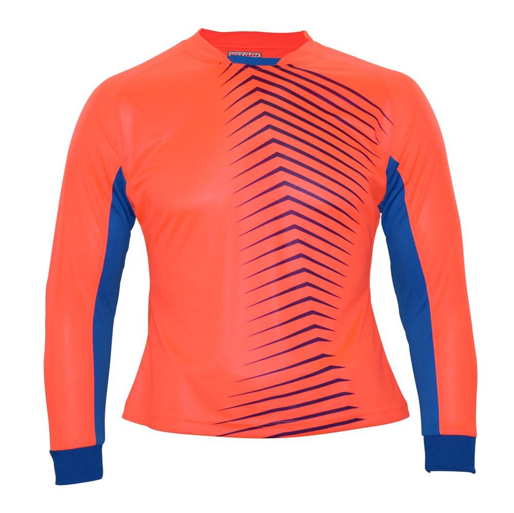 Jersey Entrenamiento Infantil Niña Naranja con Azul Manga Larga