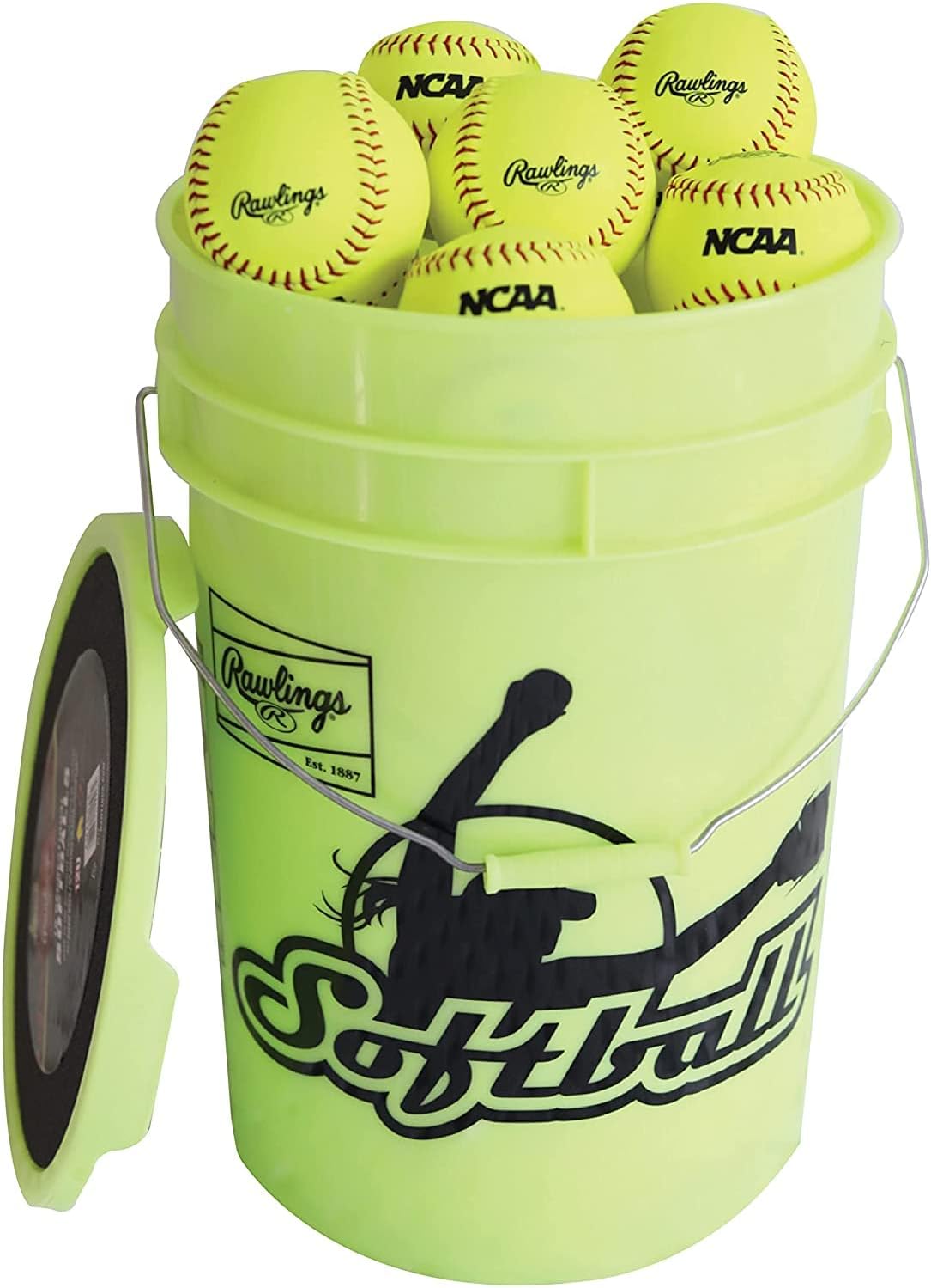 Cubeta 18 Pelotas Softball Rawlings