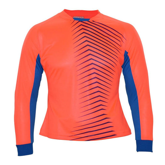 Jersey Entrenamiento Infantil Niña Naranja con Azul Manga Larga